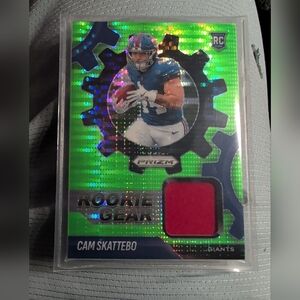 Cam Skattebo- 2025 Panini Prizm Rookie Gear NEON GREEN PULSAR PRIZM#RGR-CSO